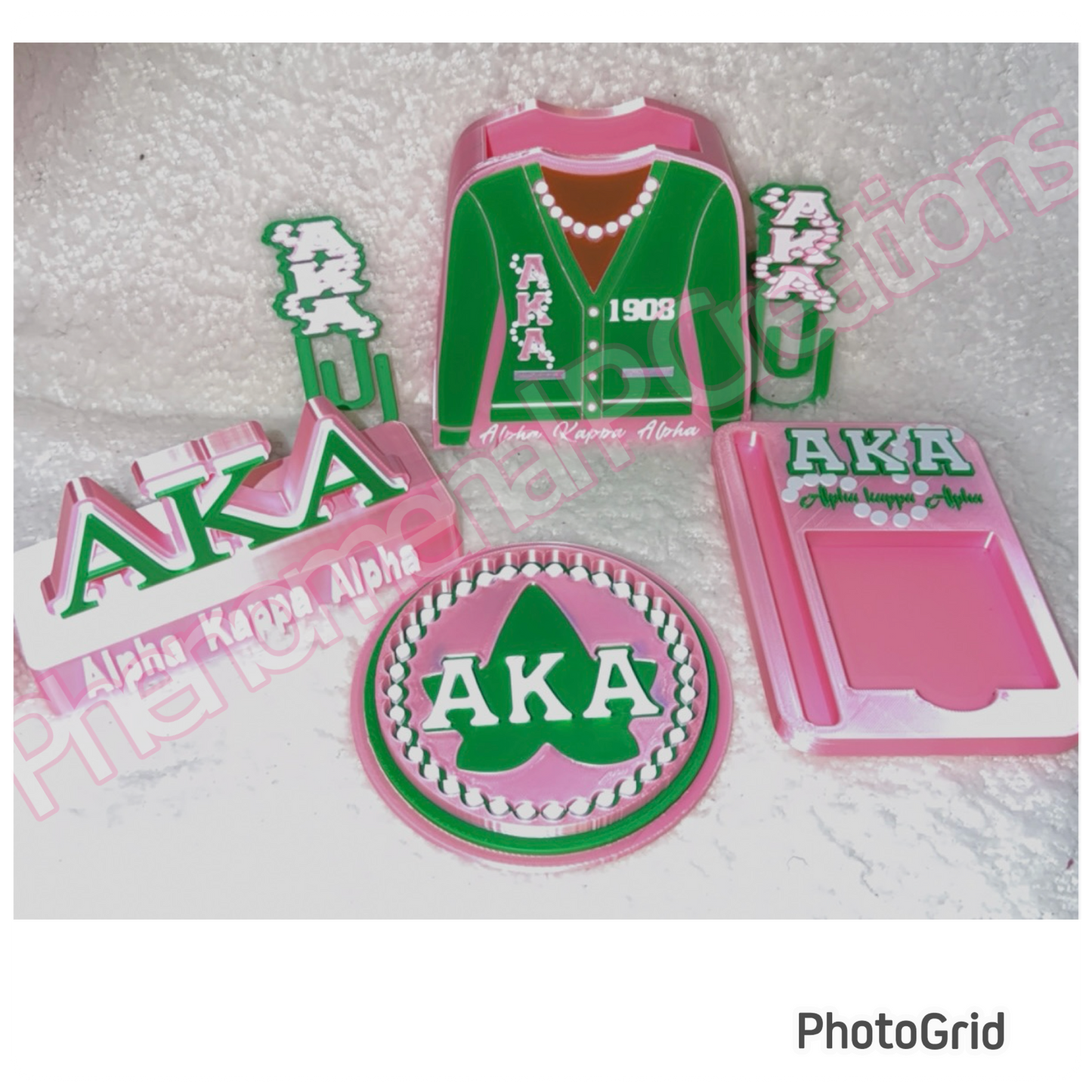 3D Inspired Sorority Desk Bundle Set