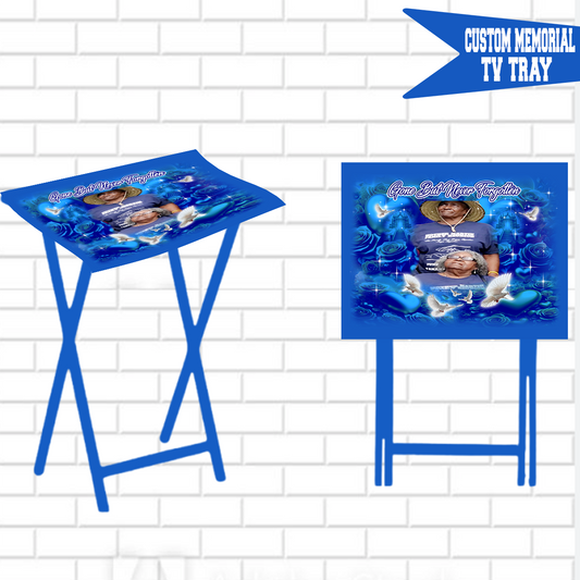 Custom Memorial TV Tray Table