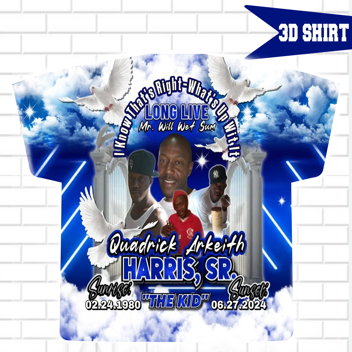 3D Memorial Shirt (Front Only)